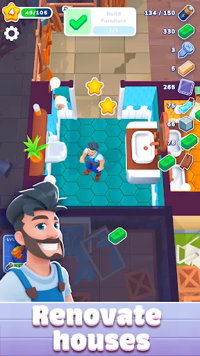 Gameplay screenshot 1 from Renovation Day: House Makeover - Role Playing game